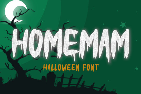 Homemam: The Spooky Display Font for Halloween Projects